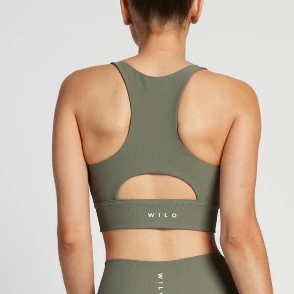 Wilo The Label Base Ribbed Longline Racerback Sports Bra Athleisure Yoga Workout
